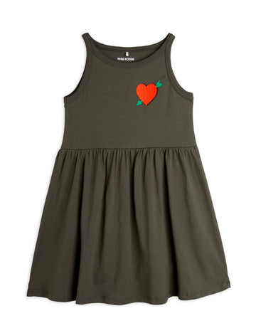 [mini rodini]   Arrowed heart emb tank dress