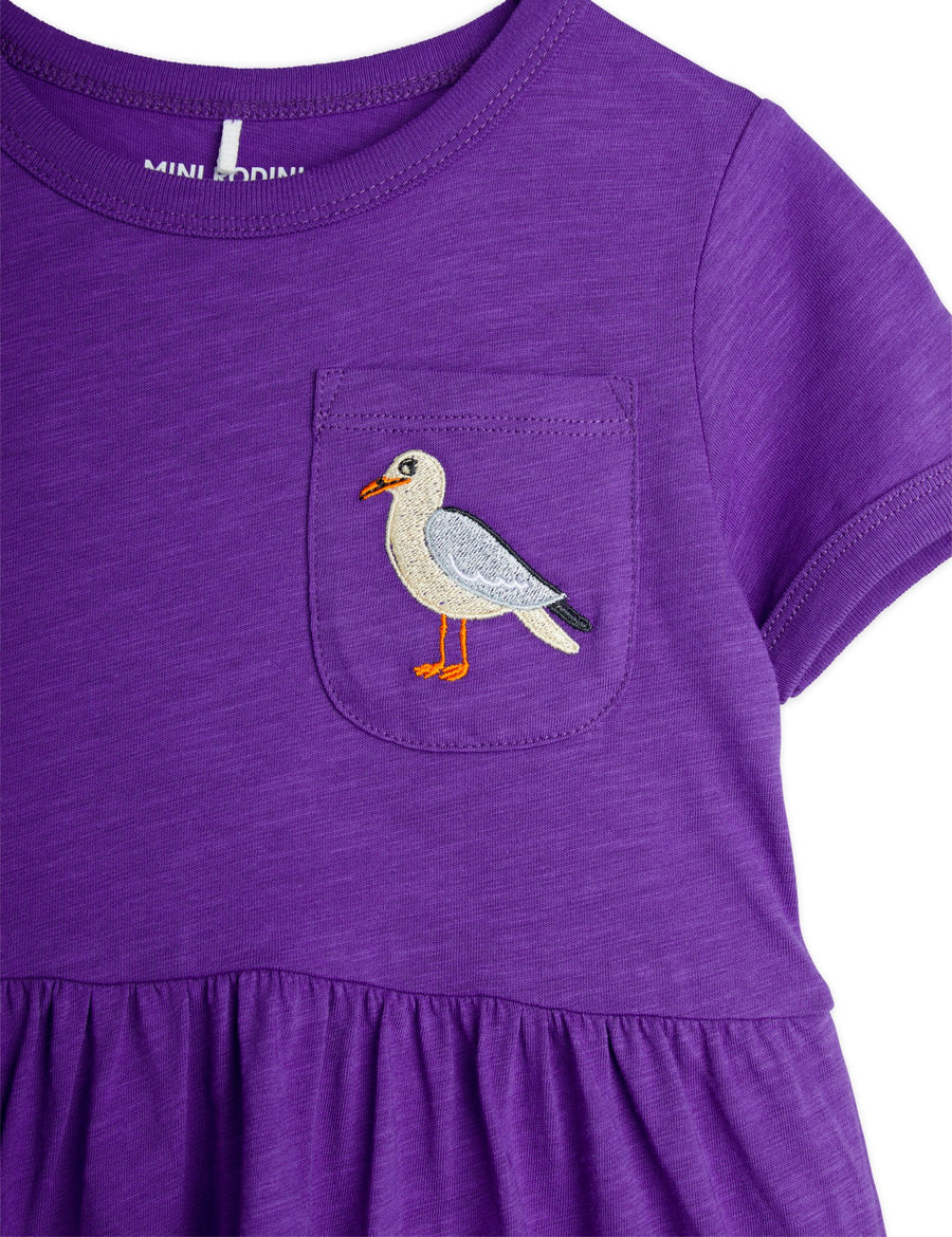 [mini rodini]   Seagull emb ss dress