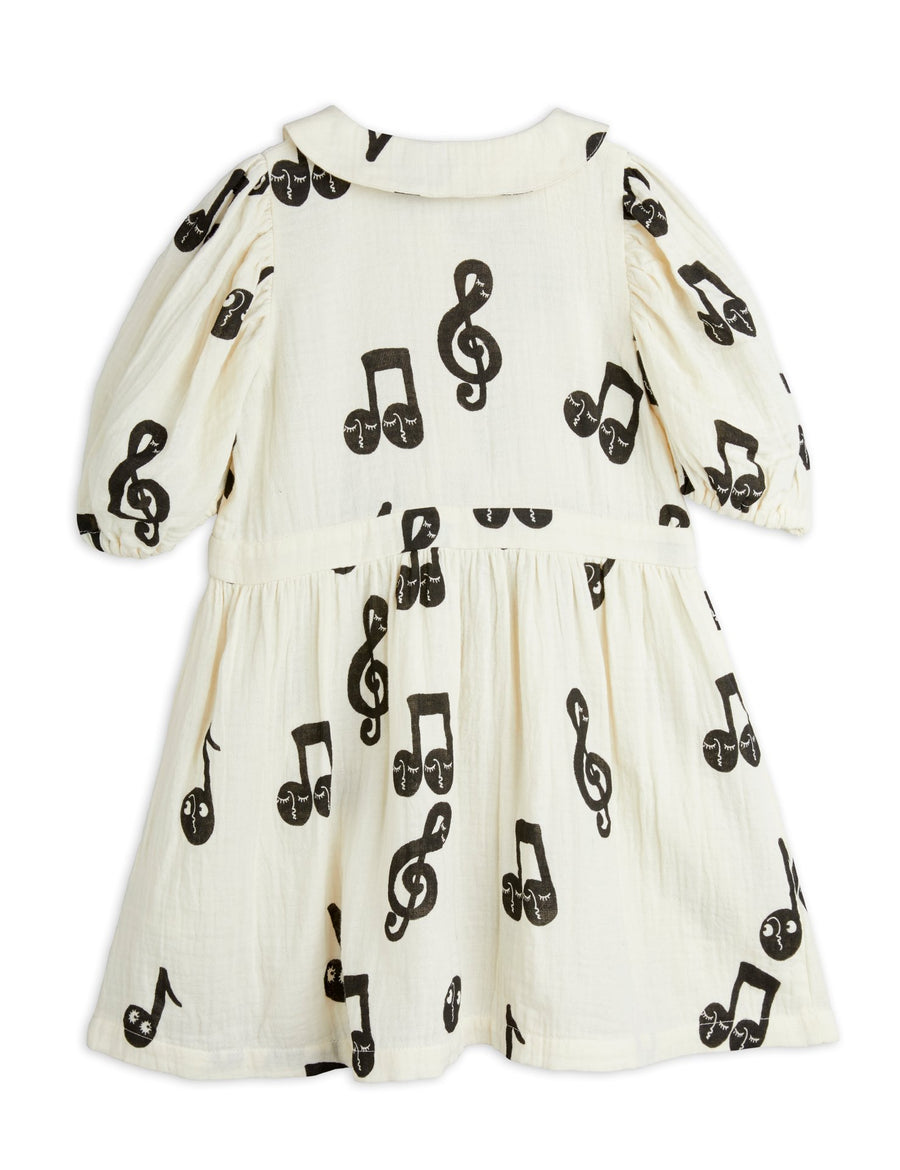 [mini rodini]   Note aop muslin ss dress