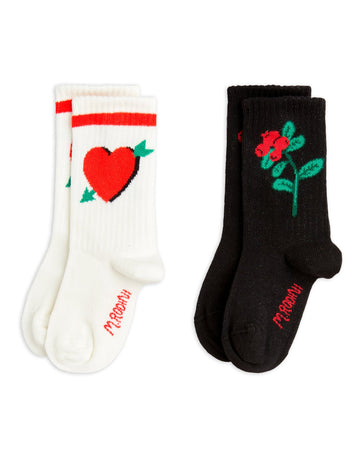 [mini rodini]   Arrowed heart 2-pack socks