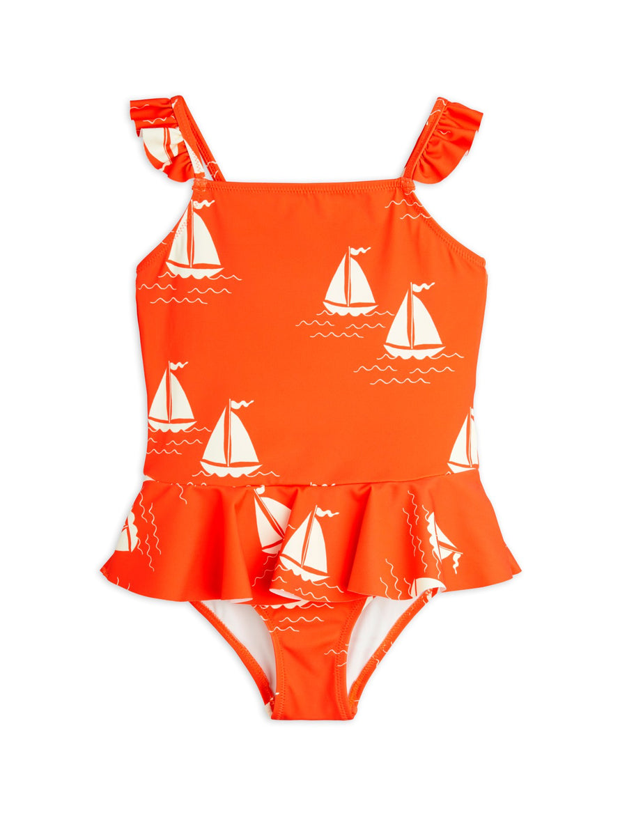 [mini rodini]   Sailing boats aop skirt swimsuit