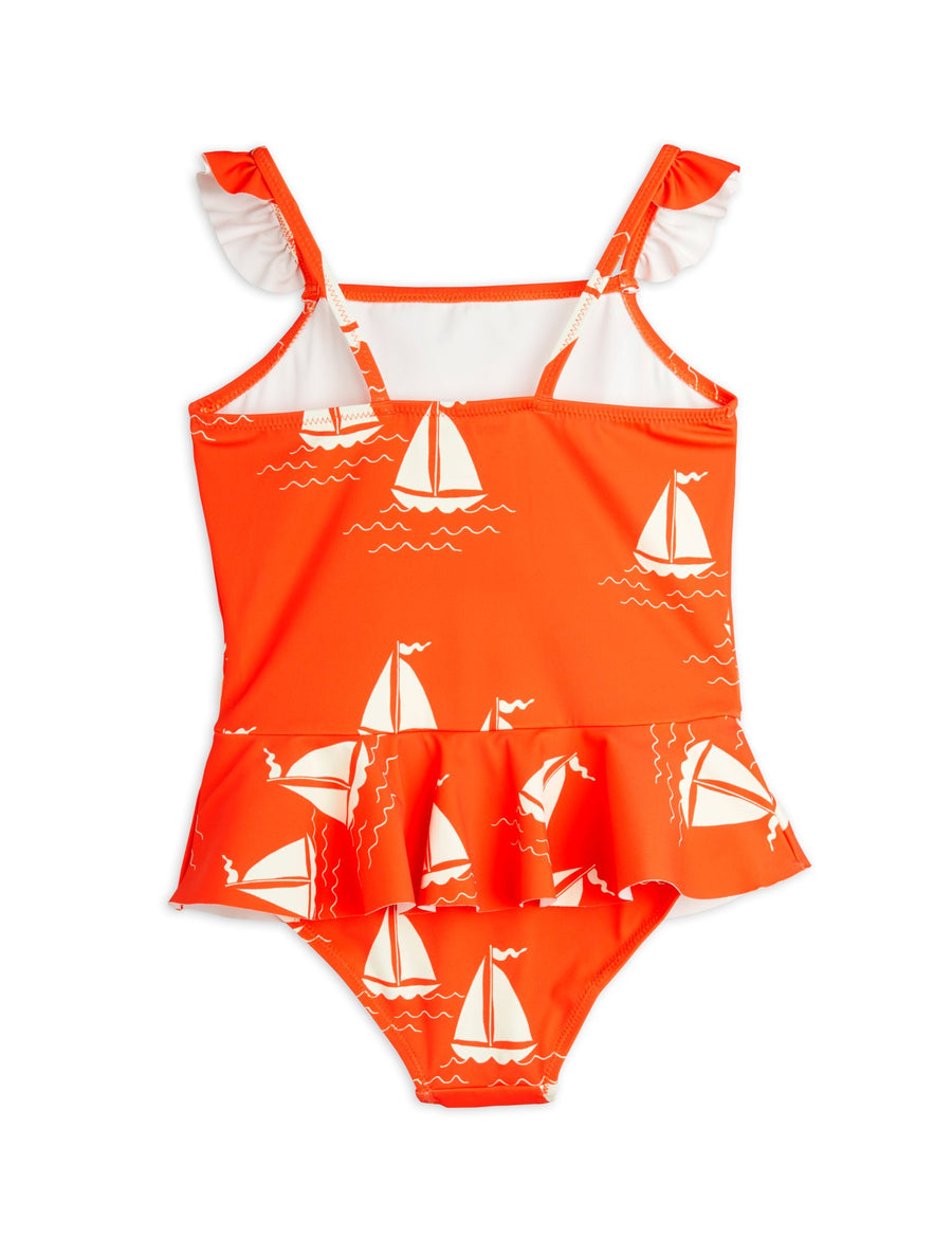 [mini rodini]   Sailing boats aop skirt swimsuit