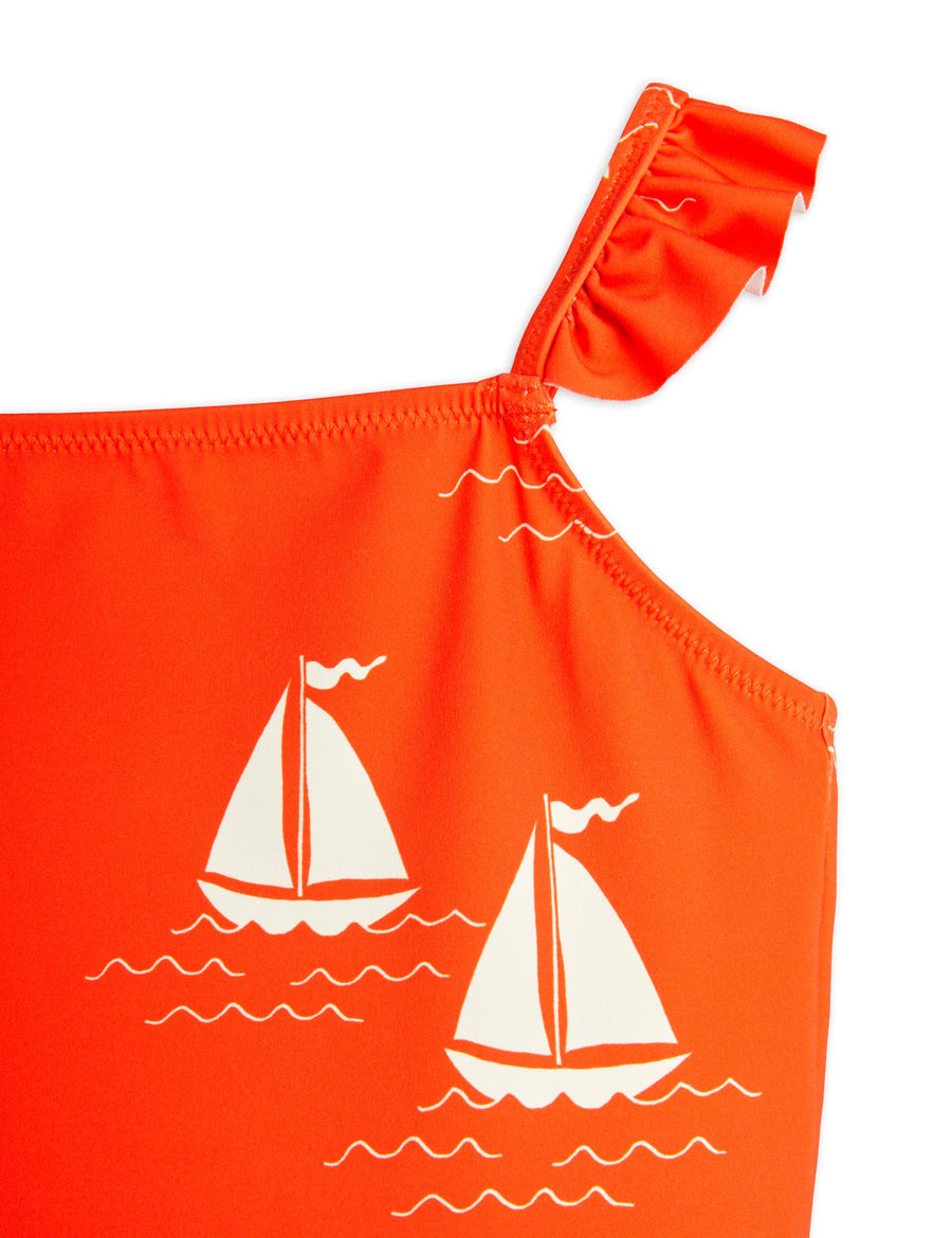 [mini rodini]   Sailing boats aop skirt swimsuit