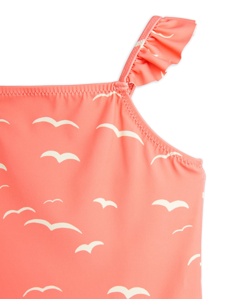 [mini rodini]   Seagull aop frill swimsuit