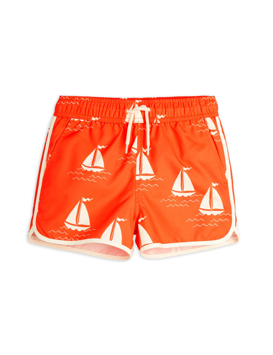 [mini rodini]   Sailing boats aop swim shorts