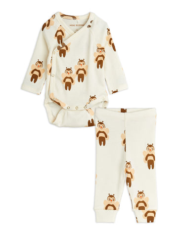 [mini rodini]   Bees aop nb baby set