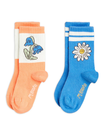 [mini rodini]   Flower 2-pack socks