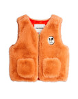 [mini rodini]   Ritzratz patch faux fur vest