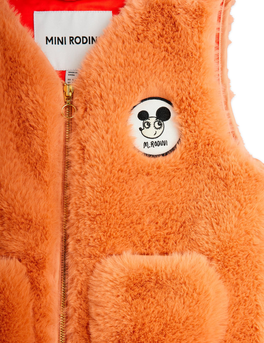 [mini rodini]   Ritzratz patch faux fur vest
