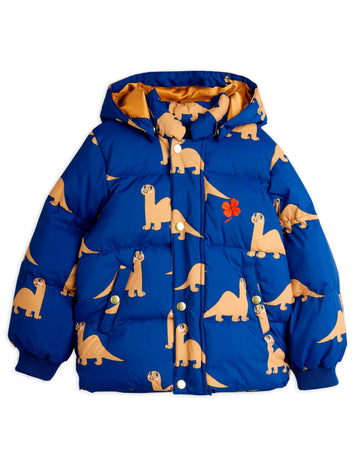 [mini rodini]   Dinos aop hooded puffer