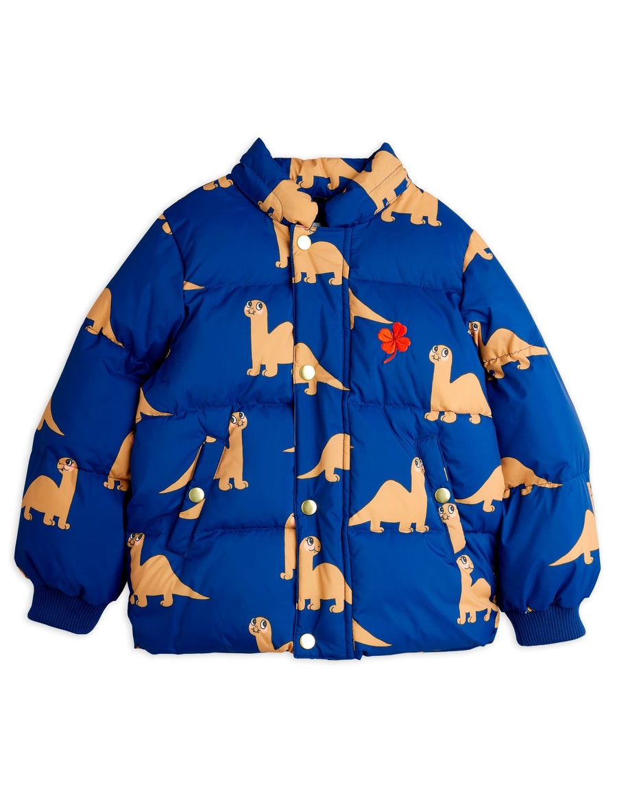 [mini rodini]   Dinos aop hooded puffer