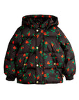 [mini rodini]   Lingonberries aop hooded puffer