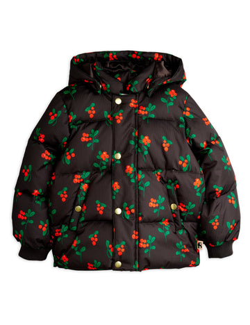[mini rodini]   Lingonberries aop hooded puffer