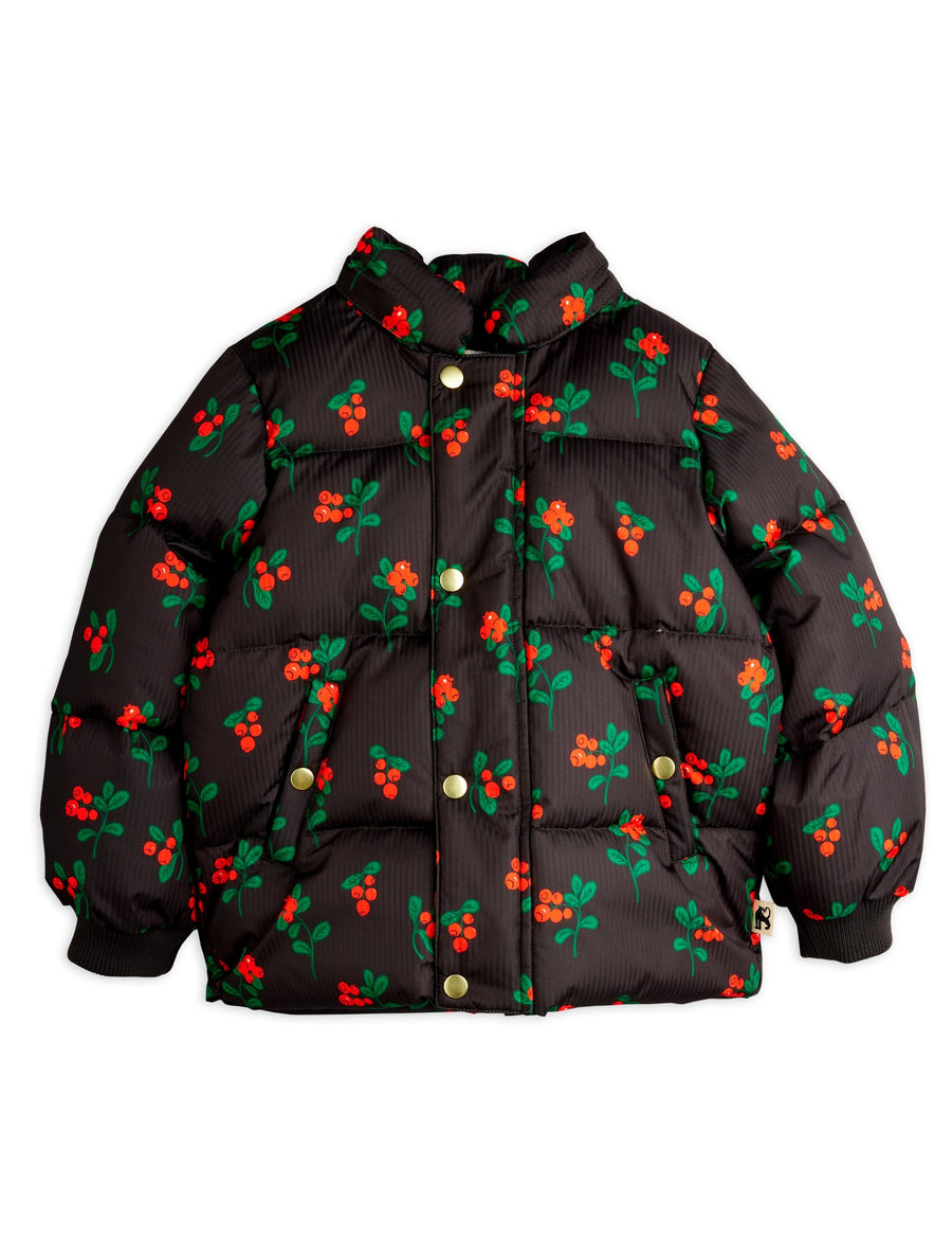 [mini rodini]   Lingonberries aop hooded puffer