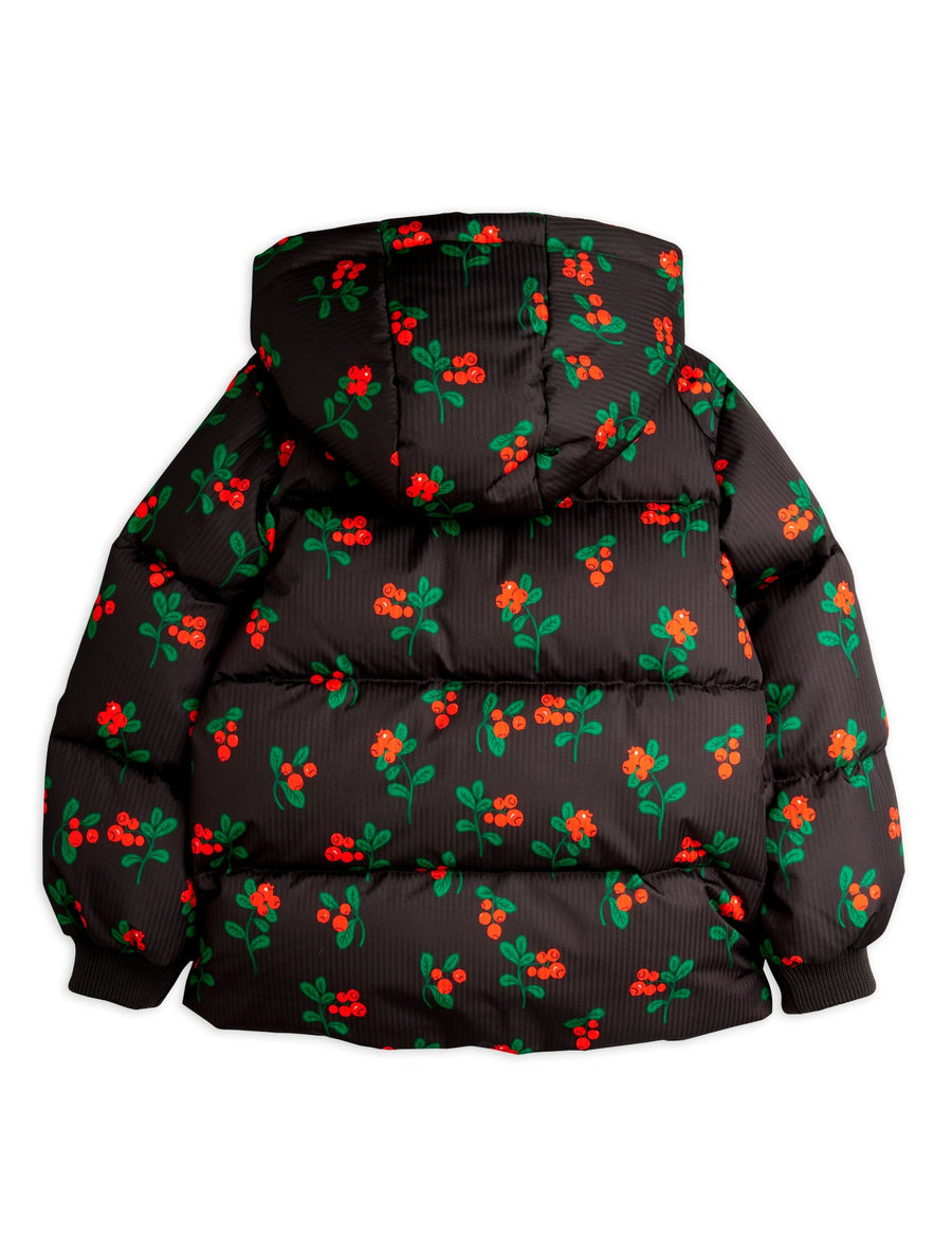 [mini rodini]   Lingonberries aop hooded puffer