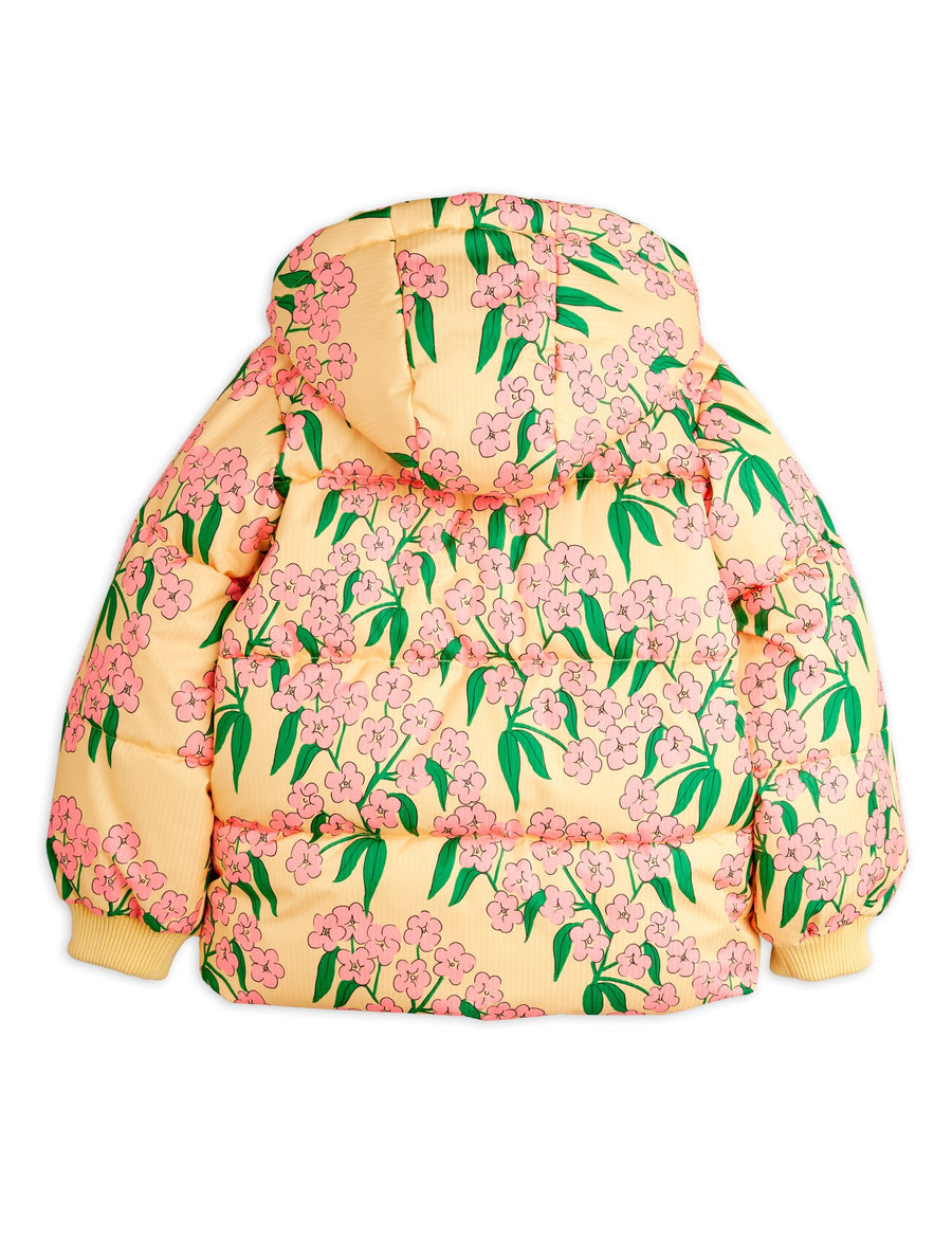 [mini rodini]   Alpine flowers aop hooded puffer