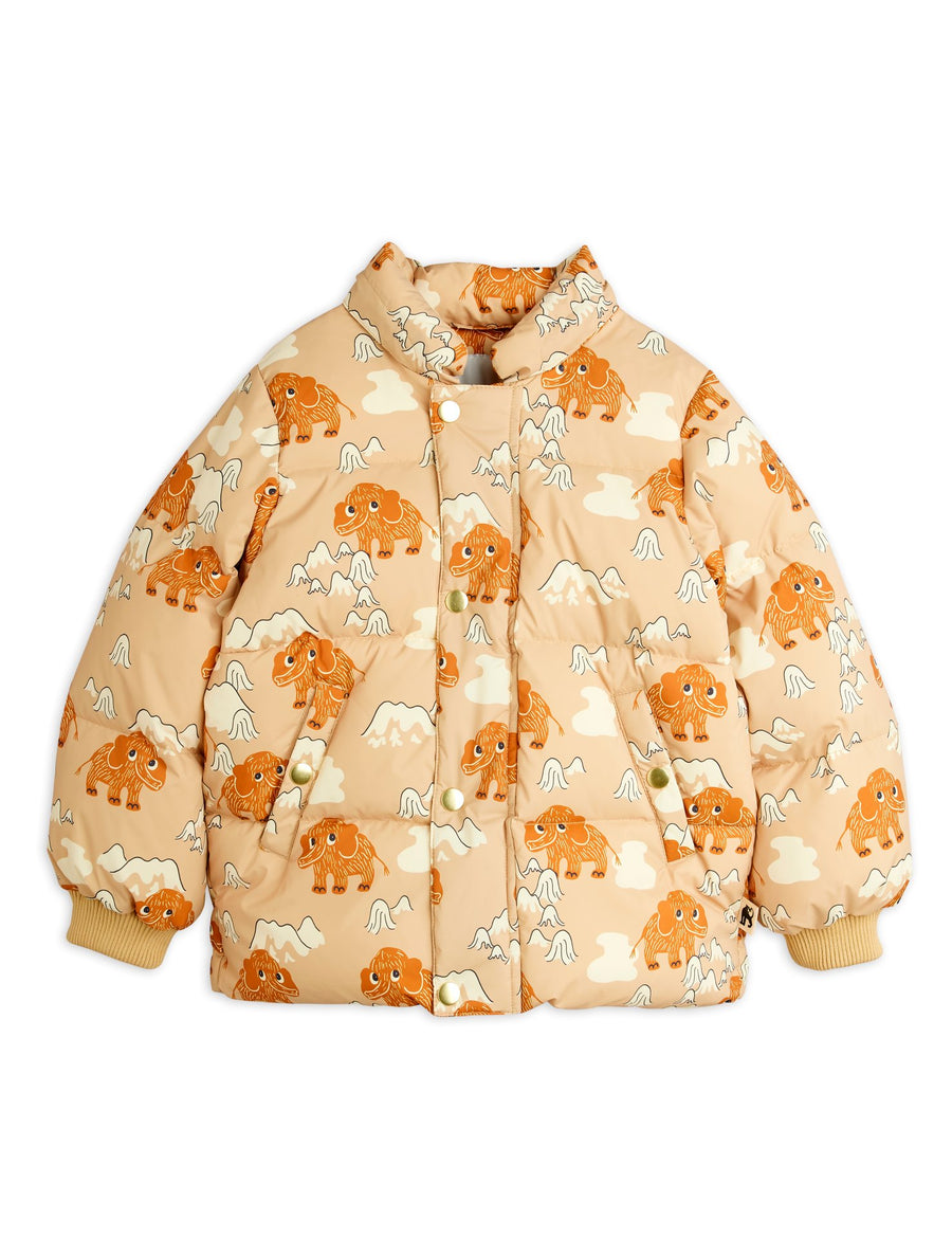 [mini rodini]   Mammoths aop hooded puffer