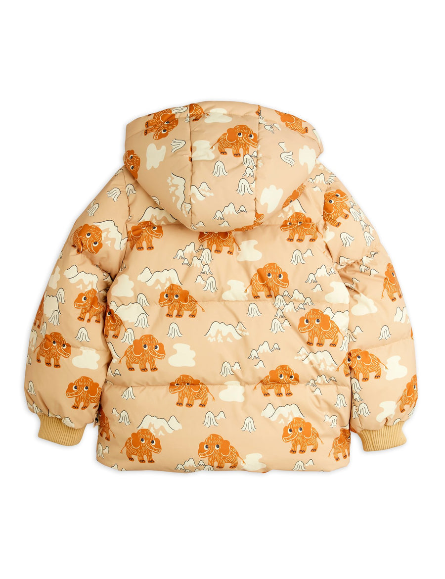 [mini rodini]   Mammoths aop hooded puffer