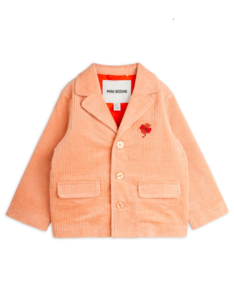 [mini rodini]   Clover emb corduroy blazer