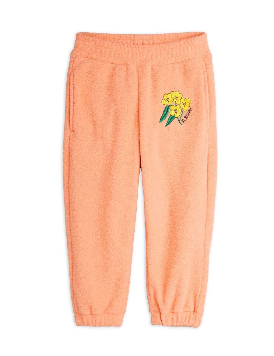 [mini rodini]   Alpine flowers emb double brushed double napped fleece trousers