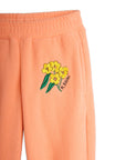 [mini rodini]   Alpine flowers emb double brushed double napped fleece trousers