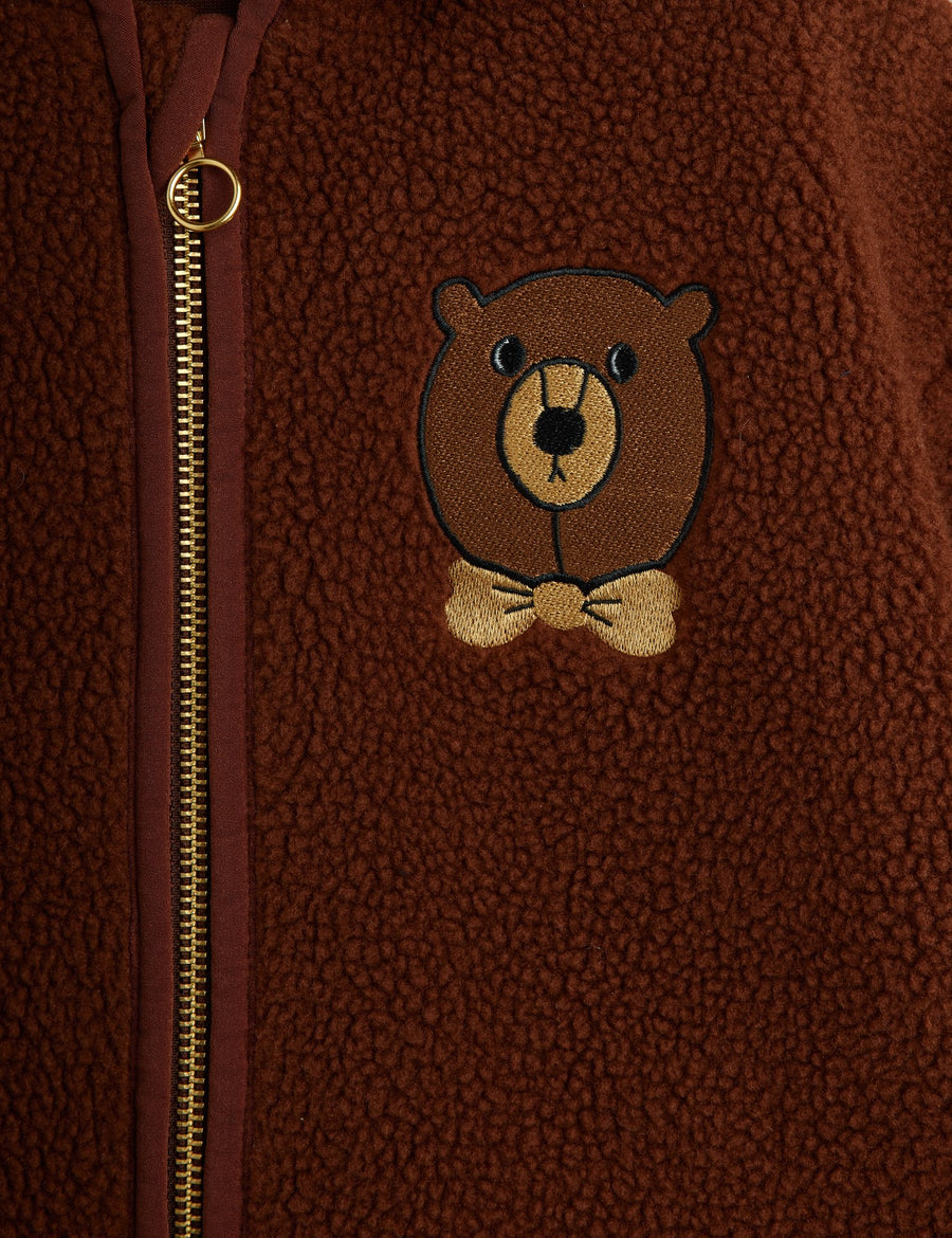 [mini rodini]   Bear emb pile jacket