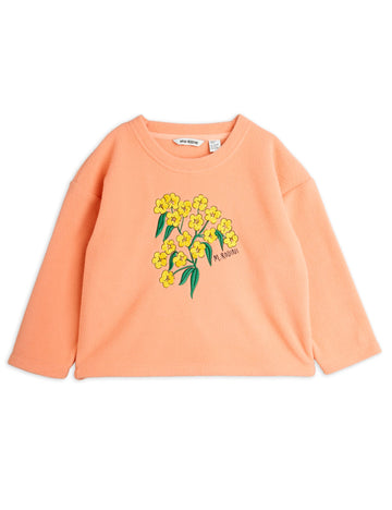 [mini rodini]   Alpine flowers emb double brushed double napped fleece ls top