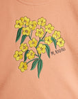 [mini rodini]   Alpine flowers emb double brushed double napped fleece ls top
