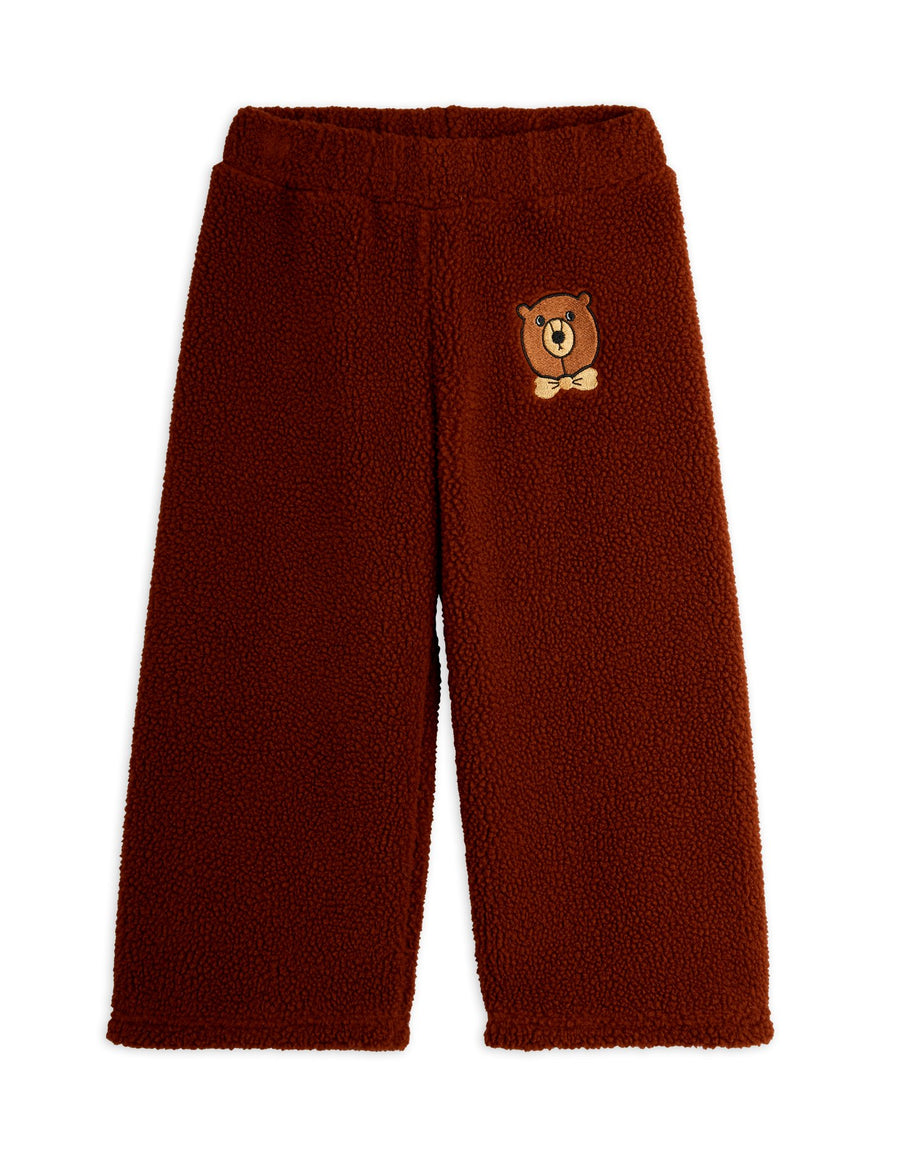 [mini rodini]   Bear emb pile trousers