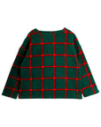 [mini rodini]   Plaid aop fleece ls top