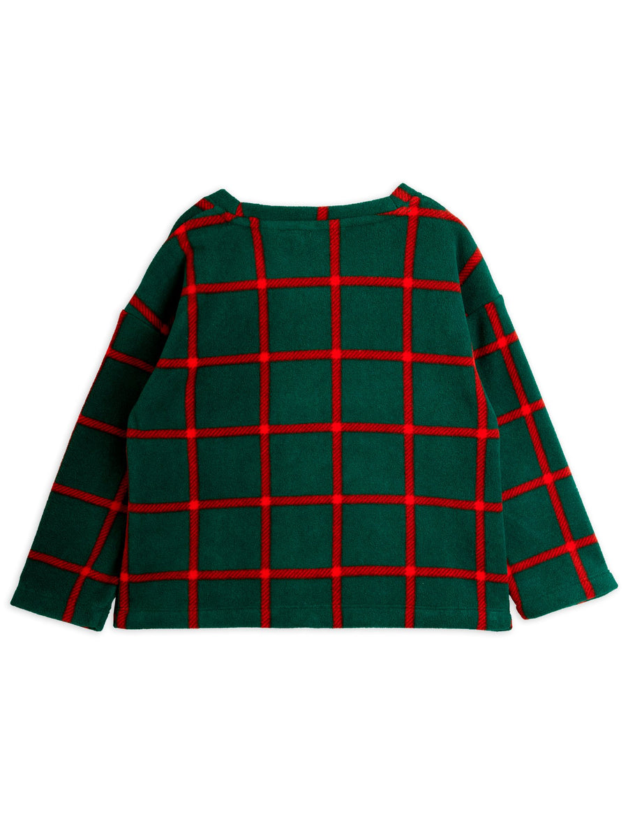 [mini rodini]   Plaid aop fleece ls top