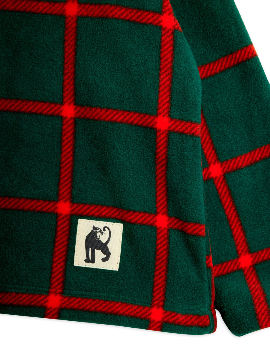 [mini rodini]   Plaid aop fleece ls top
