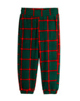 [mini rodini]   Plaid aop fleece trousers