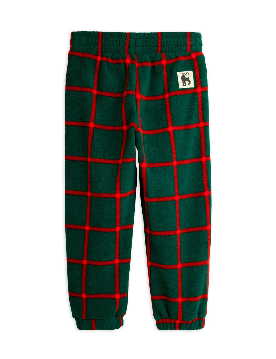 [mini rodini]   Plaid aop fleece trousers