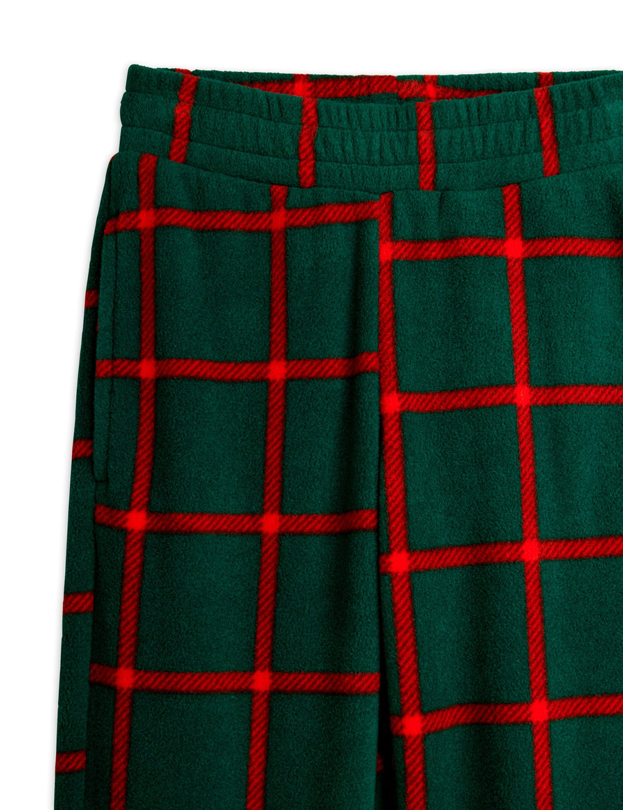 [mini rodini]   Plaid aop fleece trousers