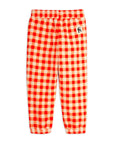 [mini rodini]   Gingham aop fleece trousers
