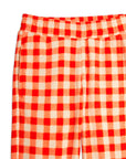 [mini rodini]   Gingham aop fleece trousers