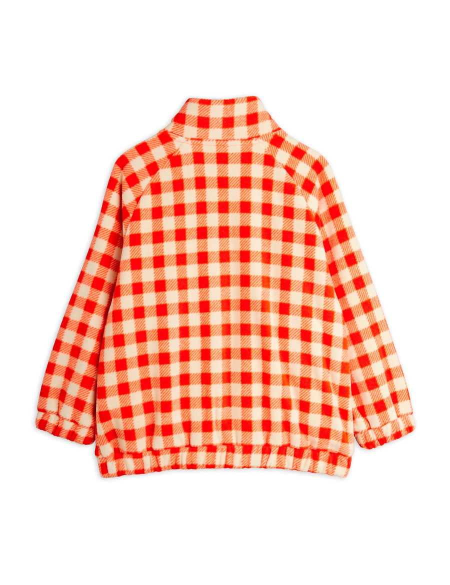 [mini rodini]   Gingham aop fleece jacket