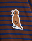 [mini rodini]   Stripe bird patch ls tee