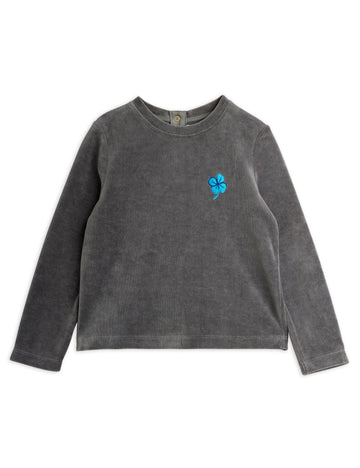 [mini rodini]   Clover emb velour top