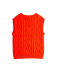 [mini rodini]   Panda patch cable knit v-neck slipover