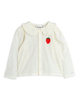 [mini rodini]   Strawberry emb schiffli blouse