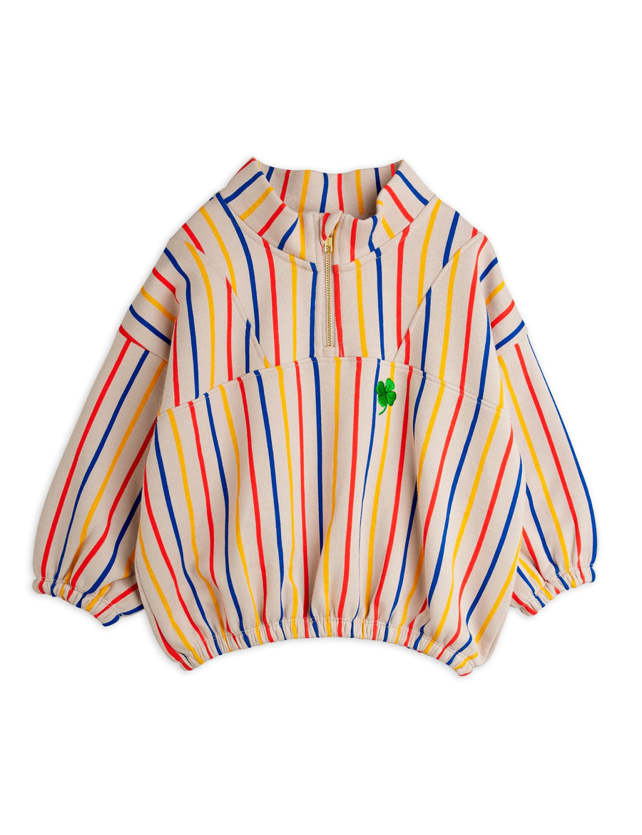 [mini rodini]   Clover emb half zip sweatshirt