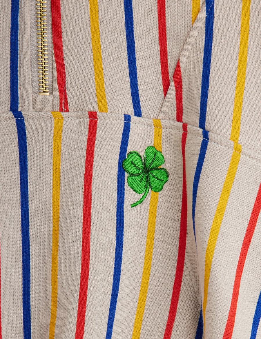 [mini rodini]   Clover emb half zip sweatshirt