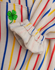 [mini rodini]   Clover emb half zip sweatshirt