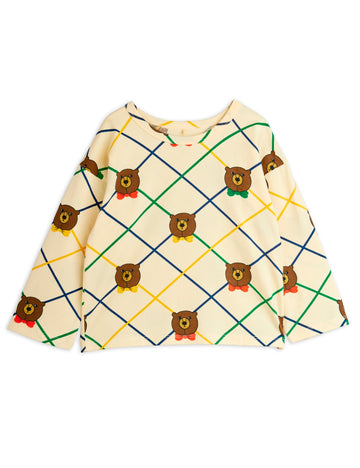 [mini rodini]   Bear check aop ls tee