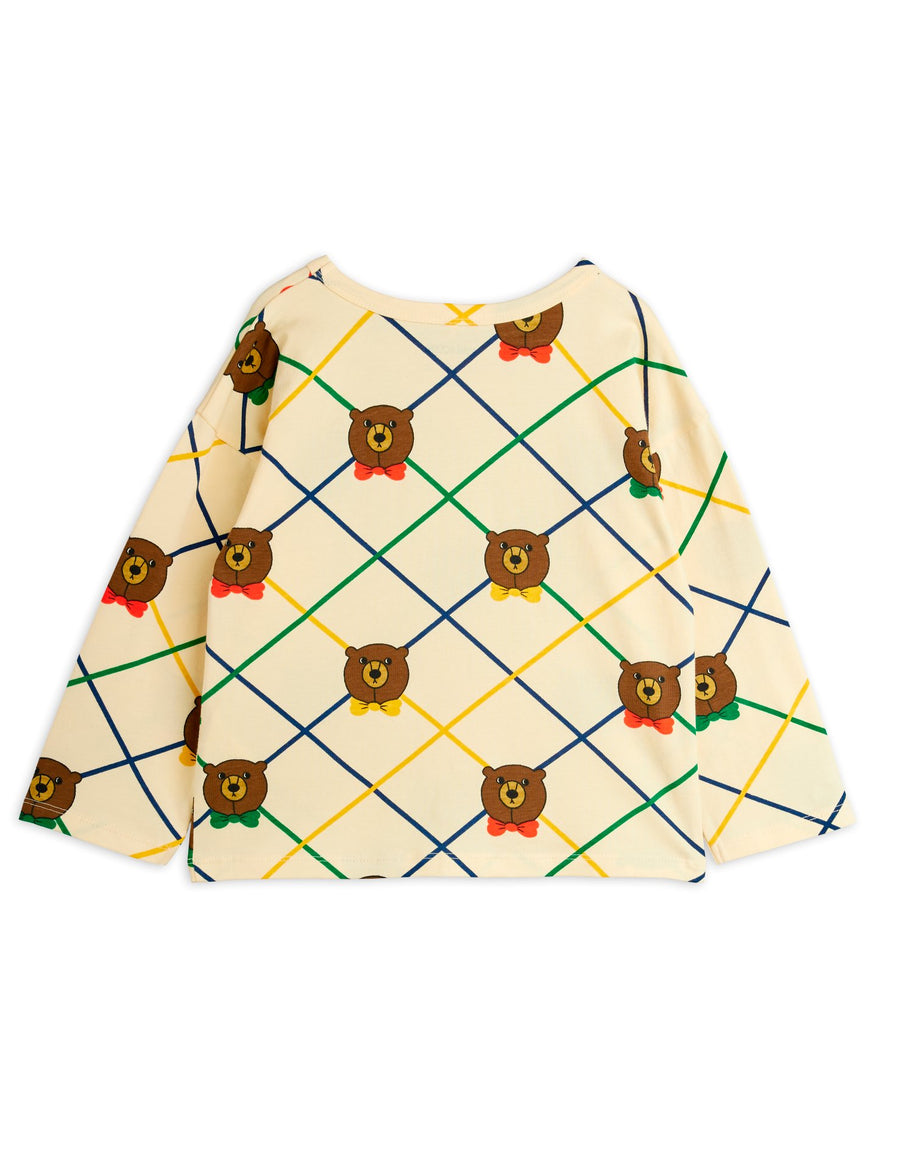 [mini rodini]   Bear check aop ls tee
