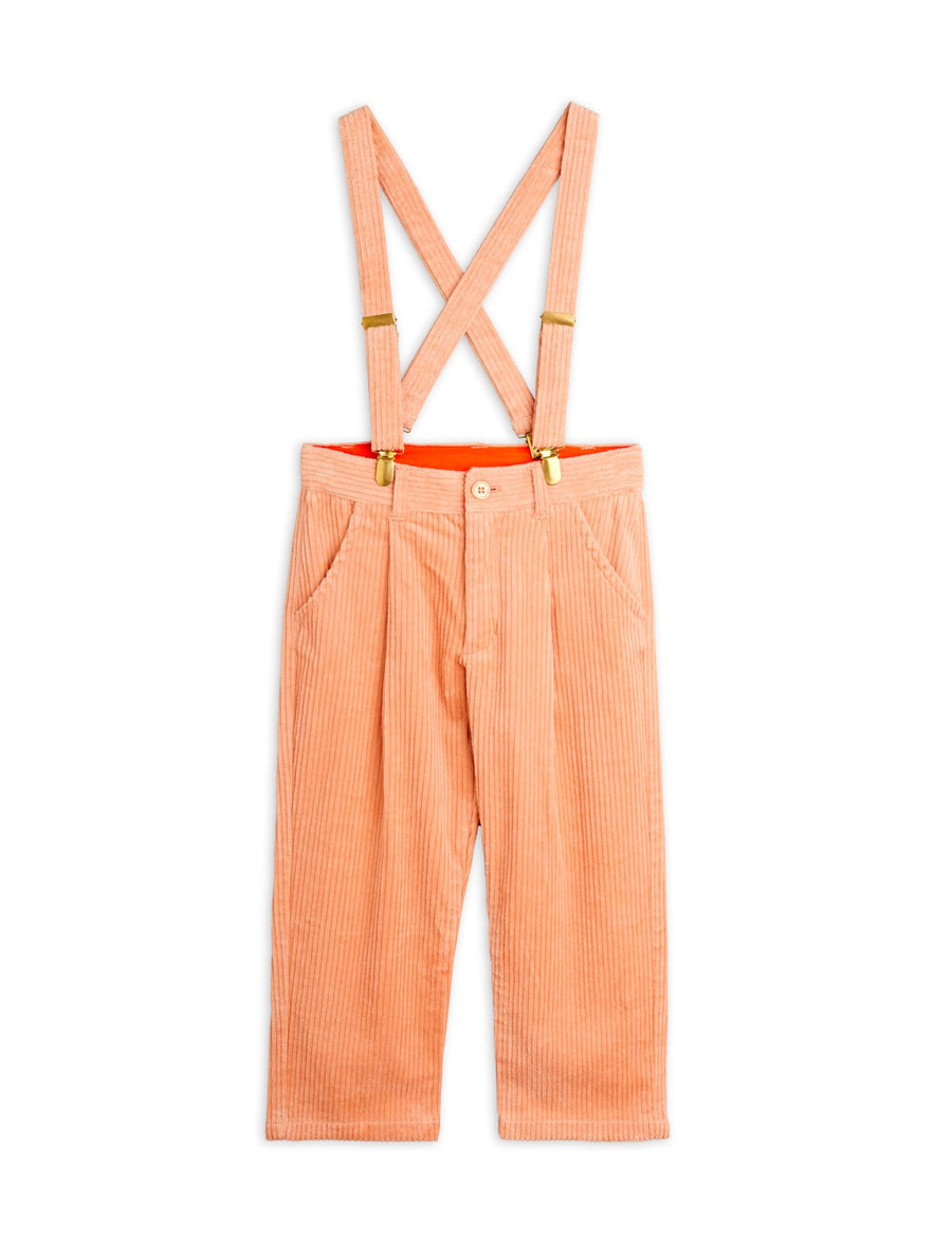 [mini rodini]   Clover emb corduroy suspender trousers
