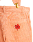 [mini rodini]   Clover emb corduroy suspender trousers
