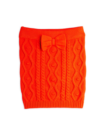 [mini rodini]   Texture knit bow skirt
